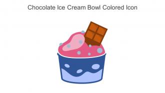 Chocolate Ice Cream Bowl Colored Icon In Powerpoint Pptx Png And Editable Eps Format