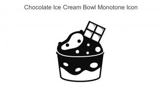 Chocolate Ice Cream Bowl Monotone Icon In Powerpoint Pptx Png And Editable Eps Format