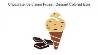Chocolate Ice Cream Frozen Dessert Colored Icon In Powerpoint Pptx Png And Editable Eps Format