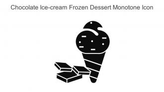 Chocolate Ice Cream Frozen Dessert Monotone Icon In Powerpoint Pptx Png And Editable Eps Format