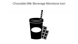 Chocolate Milk Beverage Monotone Icon In Powerpoint Pptx Png And Editable Eps Format