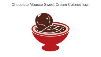 Chocolate Mousse Sweet Cream Colored Icon In Powerpoint Pptx Png And Editable Eps Format