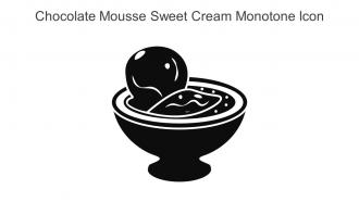 Chocolate Mousse Sweet Cream Monotone Icon In Powerpoint Pptx Png And Editable Eps Format