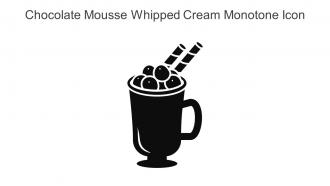 Chocolate Mousse Whipped Cream Monotone Icon In Powerpoint Pptx Png And Editable Eps Format