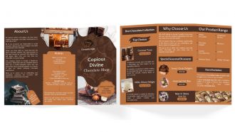 Chocolate Shop Brochure Trifold