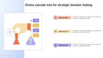 Choice Cascade Icon For Strategic Decision Making