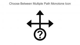 Choose Between Multiple Path Monotone Icon In Powerpoint Pptx Png And Editable Eps Format