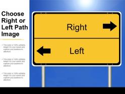 Choose right or left path image