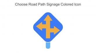 Choose Road Path Signage Colored Icon In Powerpoint Pptx Png And Editable Eps Format