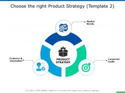 Choose the right product strategy corporate goals ppt powerpoint presentation slides