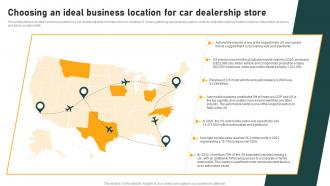 Choosing An Ideal Business Location Car Dealership Industry Introduction