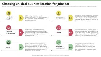 Choosing An Ideal Business Location For Juice Bar Nekter Juice And Shakes Bar Business Plan Sample BP SS