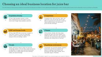 Choosing An Ideal Business Location Nutritional Beverages Business Plan BP SS