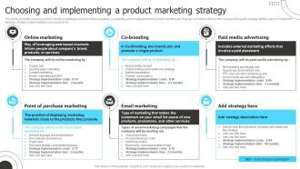 Choosing And Implementing A Product Marketing Product Marketing To Shape Product Strategy