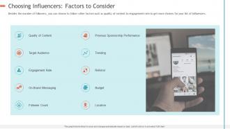 Choosing influencers factors to consider creating influencer marketing strategy