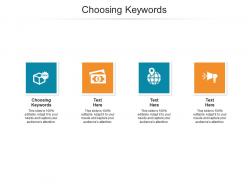 Choosing keywords ppt powerpoint presentation icon display cpb