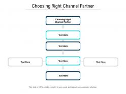 Choosing right channel partner ppt powerpoint presentation styles elements cpb