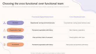 Choosing The Cross Functional Over Functional Teams Contributing To A Common Goal