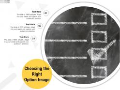 Choosing the right option image