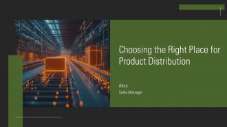 Choosing The Right Place For Product Distribution PPT Mockup AT