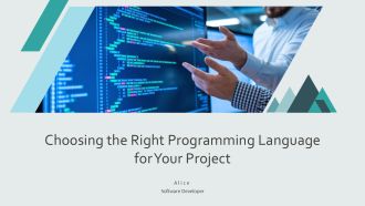 Choosing The Right Programming Language For Your Project PPT Mockup AT