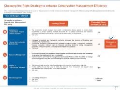 Choosing the right strategy to enhance construction management strategies for maximizing resource efficiency