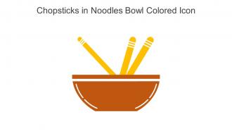 Chopsticks In Noodles Bowl Colored Icon In Powerpoint Pptx Png And Editable Eps Format