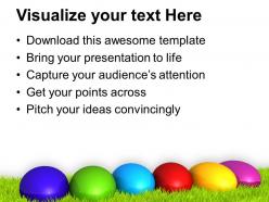 Christ easter eggs with rainbow theme powerpoint templates ppt backgrounds for slides