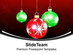 Christian christmas baubles decoration powerpoint templates ppt backgrounds for slides