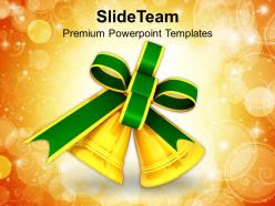 Christian christmas golden bells holidays powerpoint templates ppt backgrounds for slides