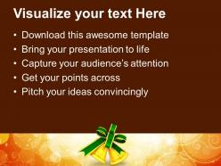 Christian christmas golden bells holidays powerpoint templates ppt backgrounds for slides