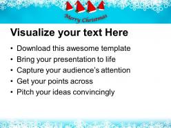 Christian christmas set of red santa hats celebrating templates ppt backgrounds for slides