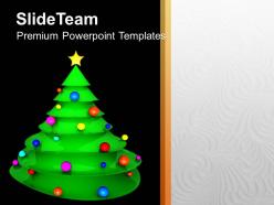 Christian christmas tree with balls and star powerpoint templates ppt backgrounds for slides