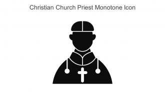 Christian Church Priest Monotone Icon In Powerpoint Pptx Png And Editable Eps Format