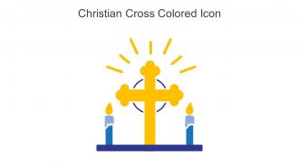Christian Cross Colored Icon In Powerpoint Pptx Png And Editable Eps Format