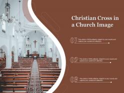 Christian cross in a church image
