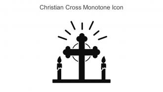 Christian Cross Monotone Icon In Powerpoint Pptx Png And Editable Eps Format
