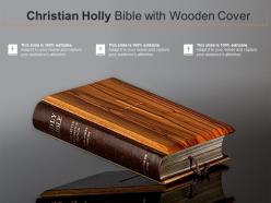 Christian holly bible with wooden cover