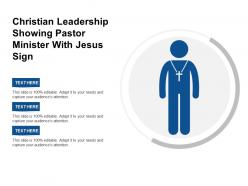 Christian leadership showing pastor minister with jesus sign