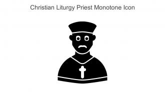 Christian Liturgy Priest Monotone Icon In Powerpoint Pptx Png And Editable Eps Format