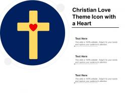 Christian love theme icon with a heart