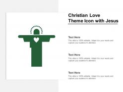 Christian love theme icon with jesus