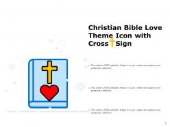 Christian Love Theme Think Bubble Cross Sign Icon With Jesus