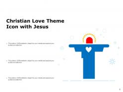 Christian Love Theme Think Bubble Cross Sign Icon With Jesus