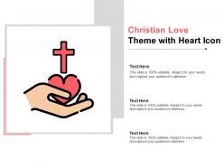 Christian love theme with heart icon