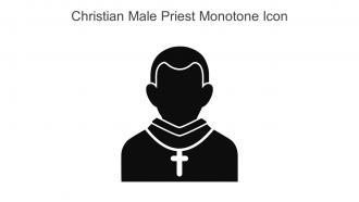 Christian Male Priest Monotone Icon In Powerpoint Pptx Png And Editable Eps Format