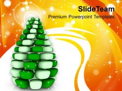 Christmas angels happy 3d illustration of cubed tree powerpoint templates ppt for slides