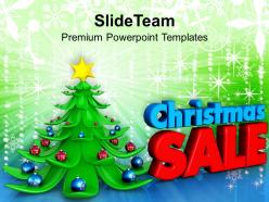 Christmas angels happy 3d illustration of tree with sales powerpoint templates ppt for slides