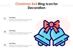 Christmas bell ring icon for decoration