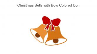 Christmas Bells With Bow Colored Icon In Powerpoint Pptx Png And Editable Eps Format